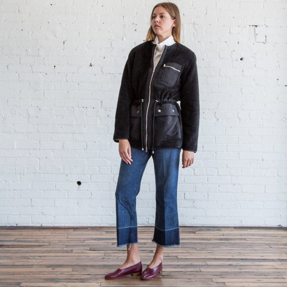 Nomi Black Women Sherpa Jacket size Small Black - Picture 14 of 14